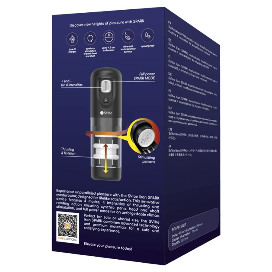 SNAIL VIBE - MASTURBATORE IKON SPARK A SPINTA E ROTAZIONE – Masturbatore automatico – foto 6