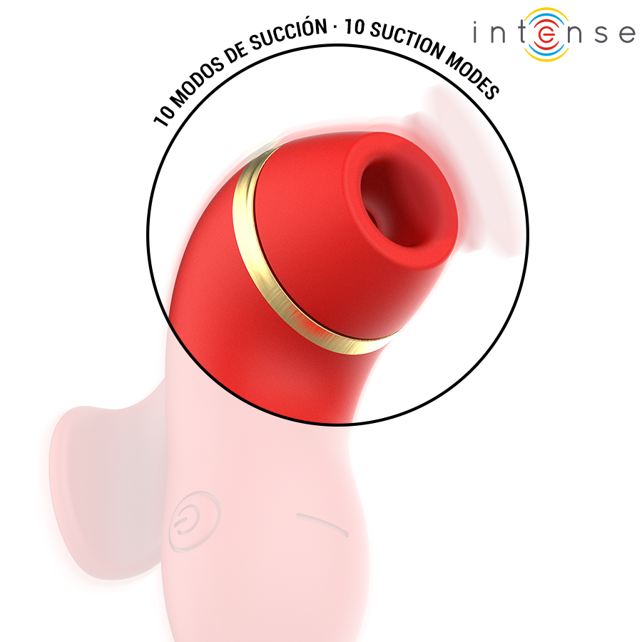 INTENSE - STIMOLATORE PATTY CON 4 TESTINE, ASPIRAZIONE, COLPIMENTO, SOLLETICO E LECCA – Per il clitoride – foto 5