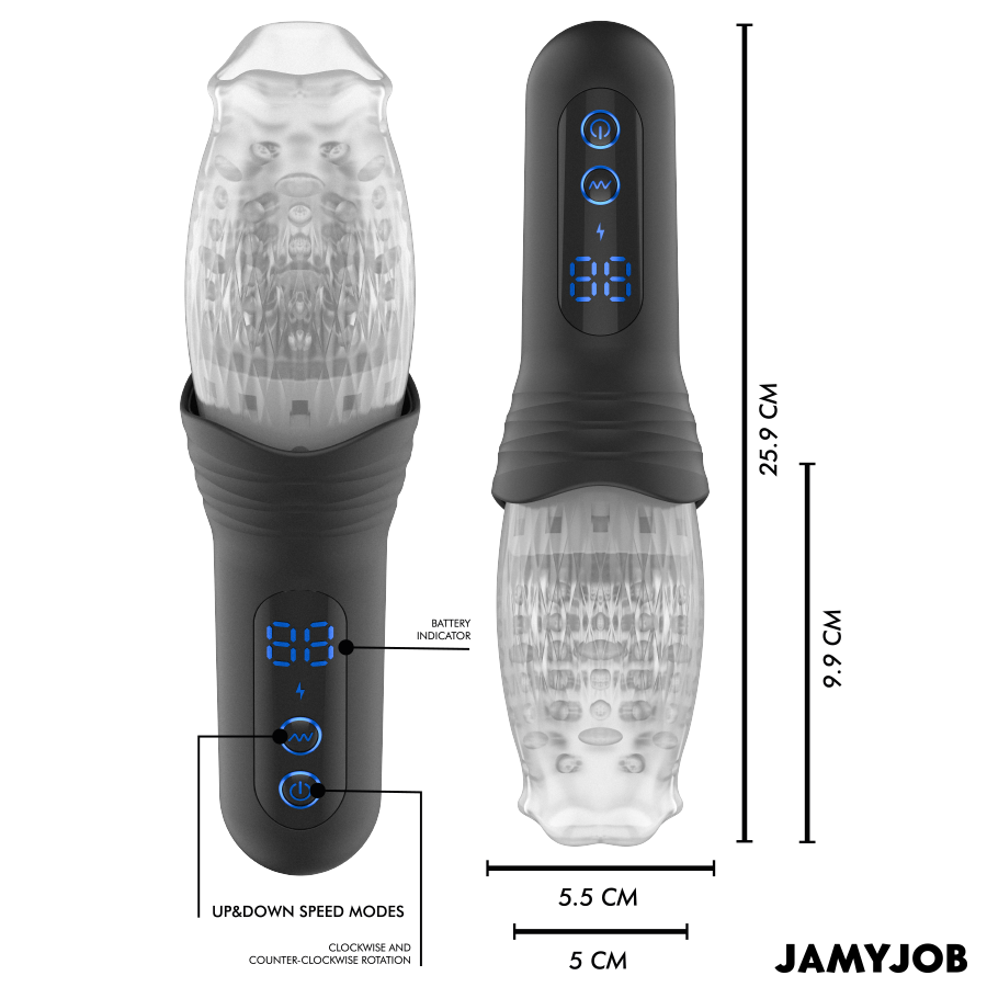 JAMYJOB - MASTURBATORE BLOW-R CON SPINTA E ROTAZIONE – Masturbatore automatico – foto 7
