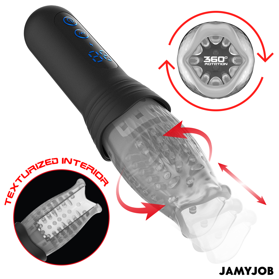 JAMYJOB - MASTURBATORE BLOW-R CON SPINTA E ROTAZIONE – Masturbatore automatico – foto 3
