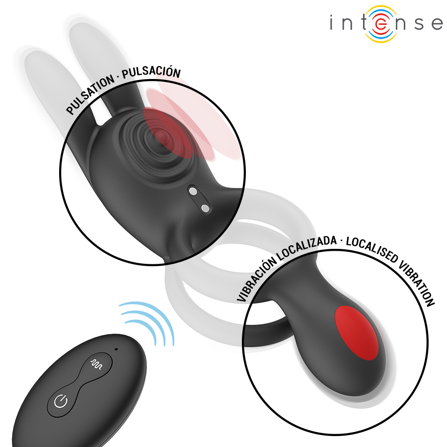 INTENSE - QUINN ANELLO A DOPPIA VIBRAZIONE CON TELECOMANDO – Cockring con vibrazione – foto 6