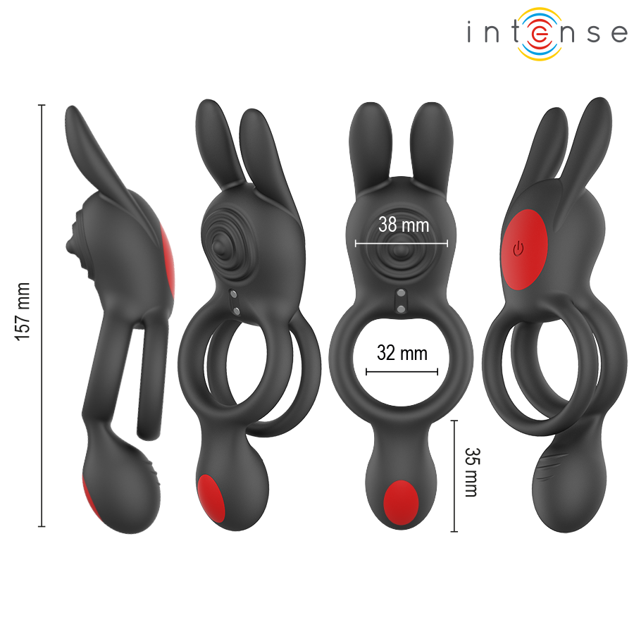 INTENSE - QUINN ANELLO A DOPPIA VIBRAZIONE CON TELECOMANDO – Cockring con vibrazione – foto 7
