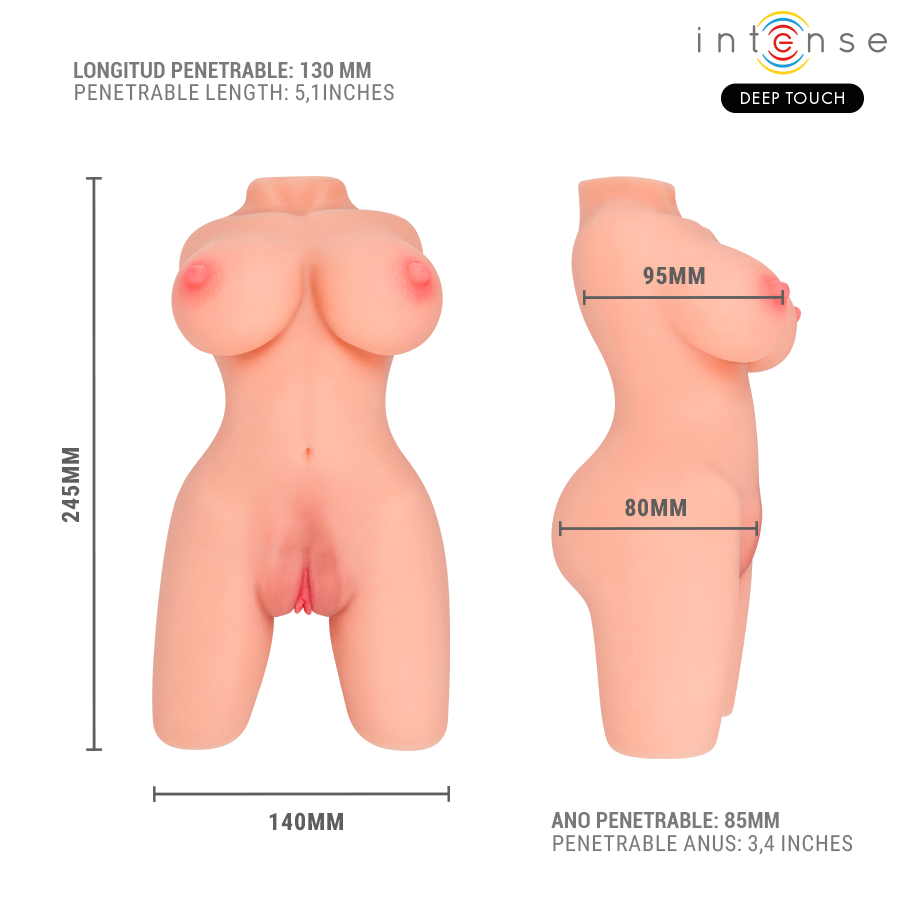 INTENSE DEEP TOUCH - JESSE TORSO DOPPIA VAGINA E MASTURBATORE ANO – Vagine senza vibrazioni – foto 6