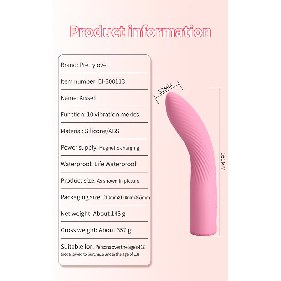 PRETTY LOVE - KISELL VIBRATORE ROSA PER PUNTO G – Vibratori a punto G – foto 10