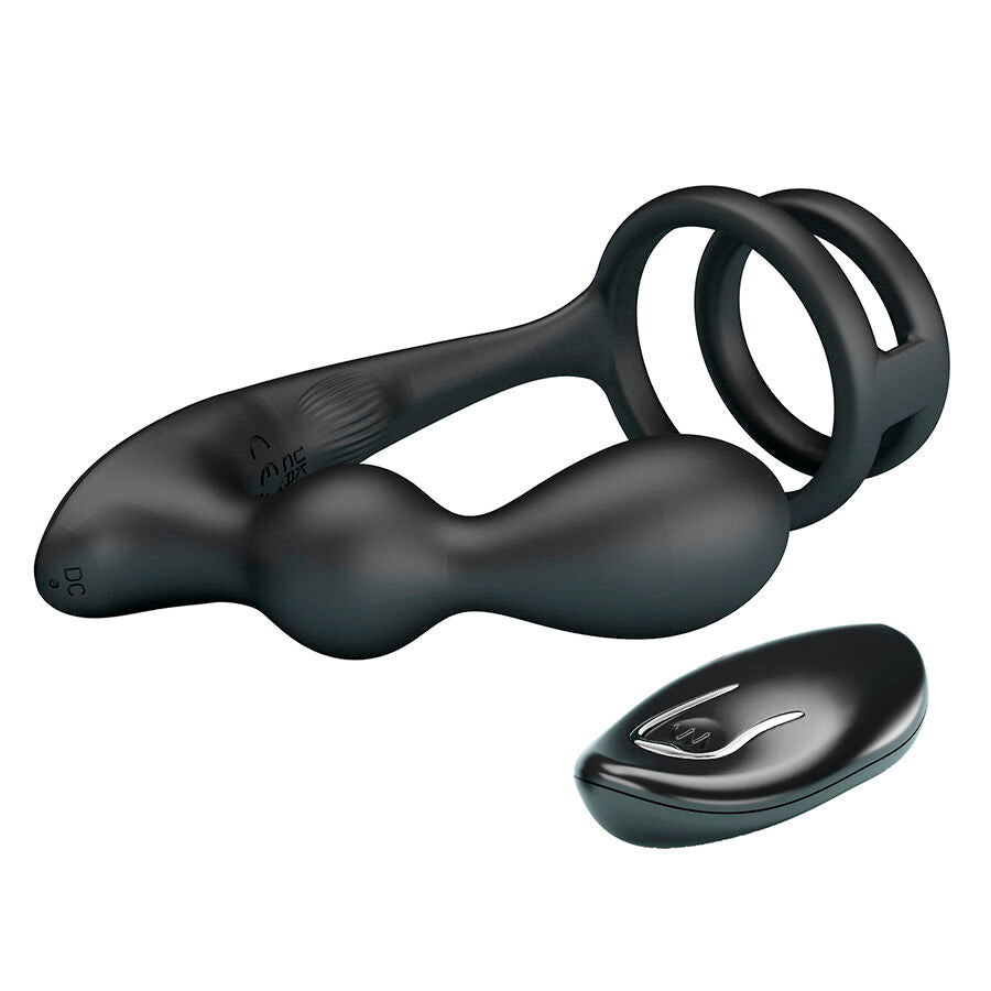 MR PLAY - PLUG ANALE VIBRANTE CON ANELLO PER PENE E TELECOMANDO – Tappi anali – foto 3