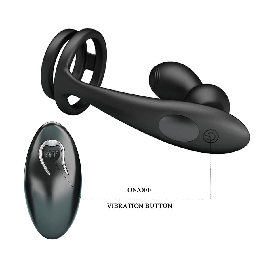 MR PLAY - PLUG ANALE VIBRANTE CON ANELLO PER PENE E TELECOMANDO – Tappi anali – foto 5