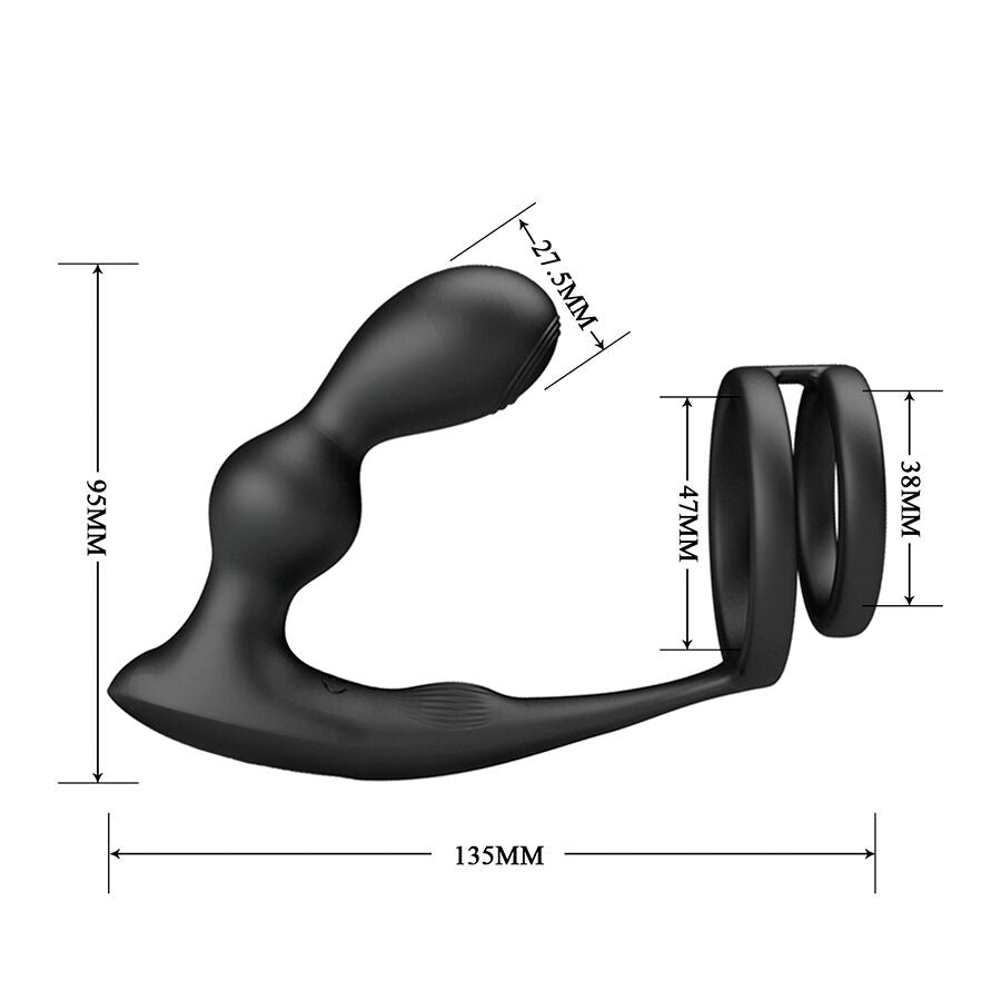 MR PLAY - PLUG ANALE VIBRANTE CON ANELLO PER PENE E TELECOMANDO – Tappi anali – foto 7