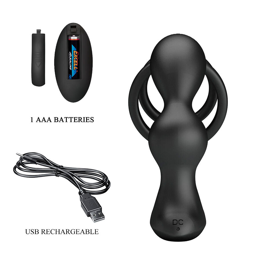 MR PLAY - PLUG ANALE VIBRANTE CON ANELLO PER PENE E TELECOMANDO – Tappi anali – foto 6