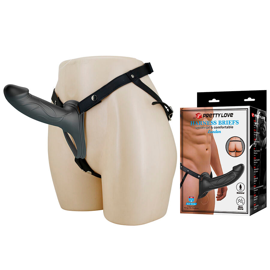 PRETTY LOVE - LANDON NERO VIBRANTE STRAP-ON – Estensore del pene con imbracatura – foto 2