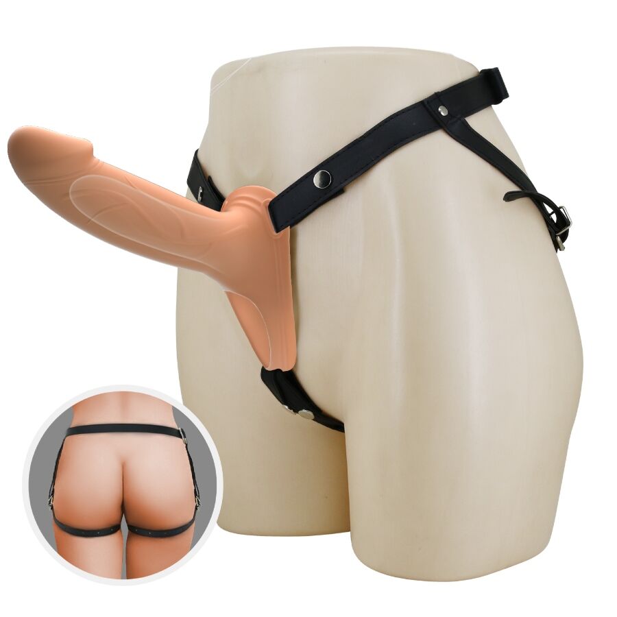 PRETTY LOVE - LANDON STRAP-ON VIBRANTE PELLE CHIARA – Copri pene con estensione – foto 8