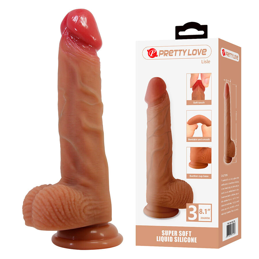 PRETTY LOVE - LISLE DILDO REALISTICO CON VENTOSA 20,6 CM -Ø- 4,2 CM – Peni realistici – foto 2