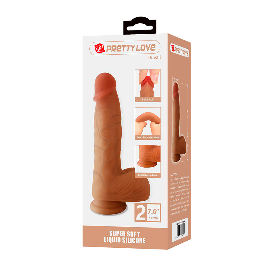 PRETTY LOVE - DUVALL DILDO REALISTICO CON VENTOSA 19,3 CM -Ø- 4,5 CM – Peni realistici – foto 7