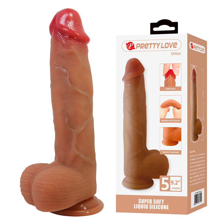 PRETTY LOVE - ORTON DILDO REALISTICO CON VENTOSA 23,5 CM -Ø- 4,9 CM – Peni realistici – foto 2