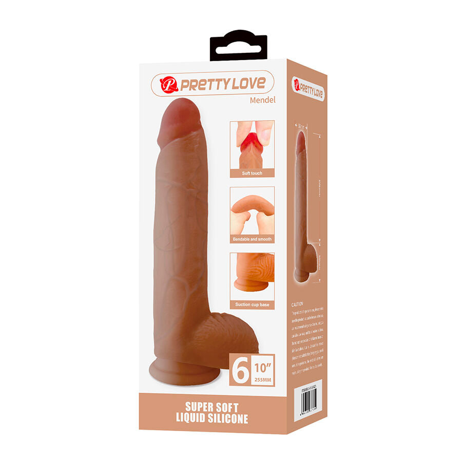 PRETTY LOVE - MENDEL DILDO REALISTICO CON VENTOSA 25,5 CM -Ø- 5,6 CM – Peni realistici – foto 8