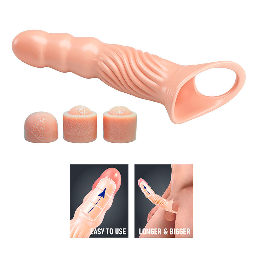 PRETTY LOVE - GUAINA PER PENE TESTURIZZATA CON ESTENSORI – Copri pene con estensione – foto 6