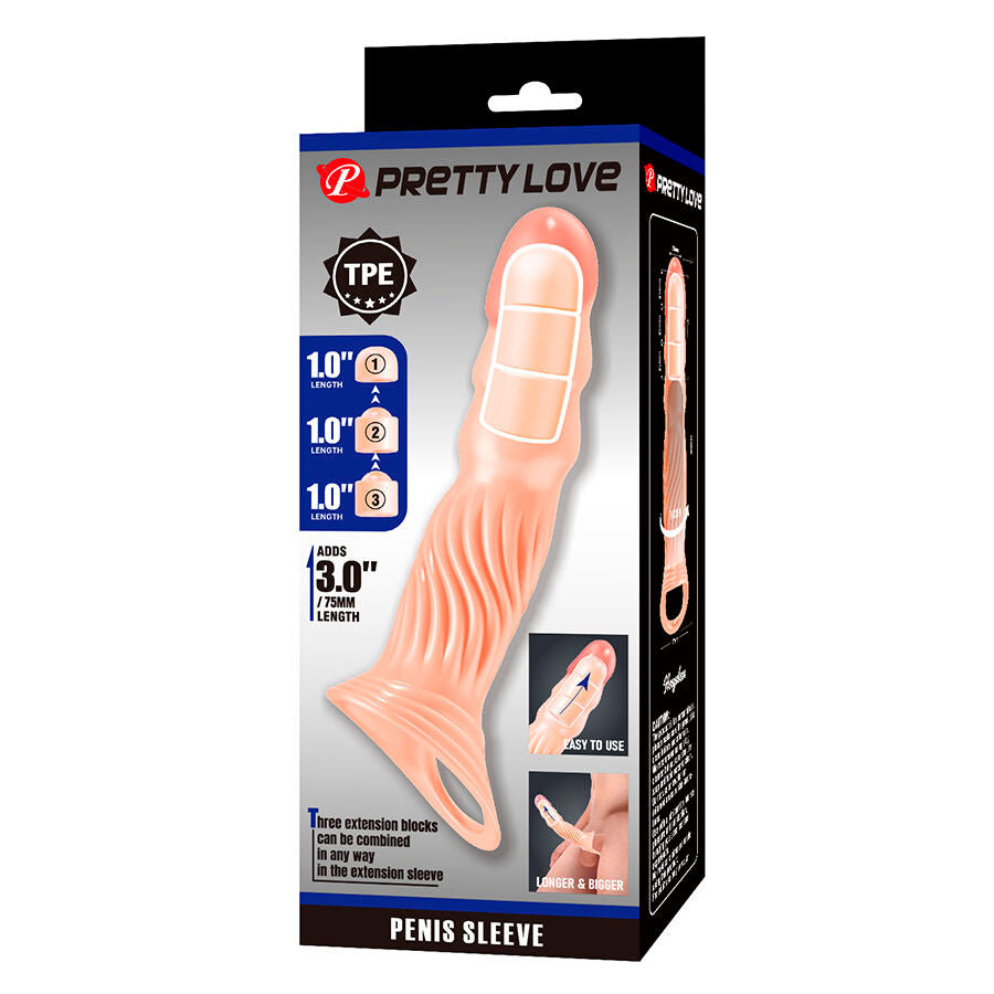 PRETTY LOVE - GUAINA PER PENE TESTURIZZATA CON ESTENSORI – Copri pene con estensione – foto 9