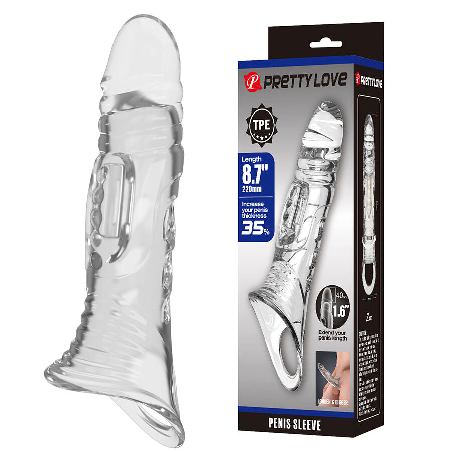 PRETTY LOVE - COPERTURA TRASPARENTE PER PENE – Manicotti per pene senza estensione – foto 2