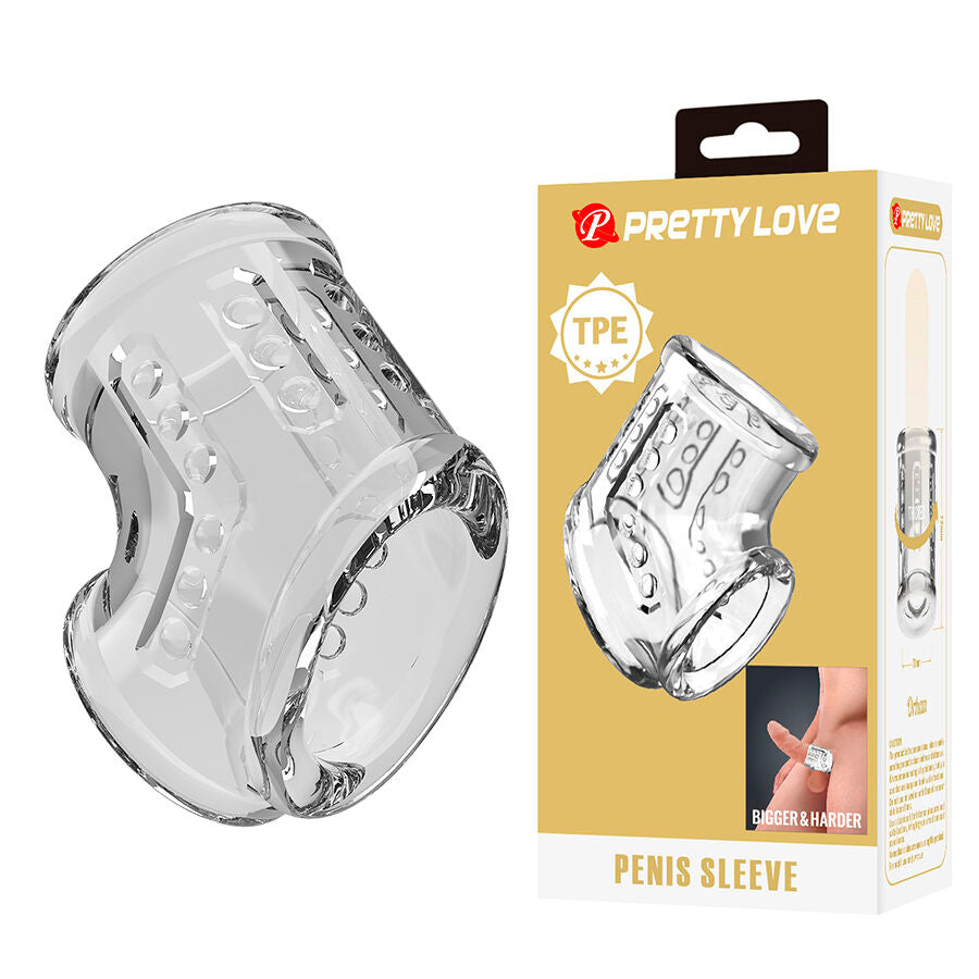 PRETTY LOVE - GUAINA PER PENE CORTA E TRASPARENTE – Manicotti per pene senza estensione – foto 2