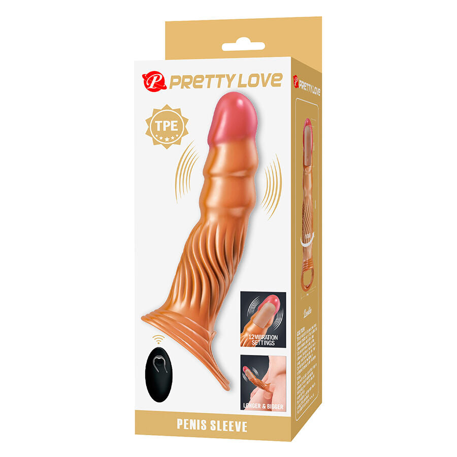 PRETTY LOVE - GUAINA PER PENE TESTURIZZATA CON VIBRAZIONE E TELECOMANDO – Copri pene con estensione – foto 11
