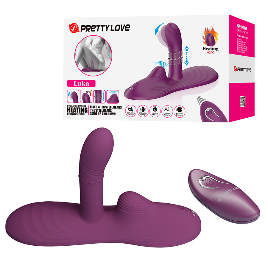 PRETTY LOVE - LUKA VIBRATORE CON EFFETTO CALORE E TELECOMANDO – Vibratori HI-TECH – foto 2