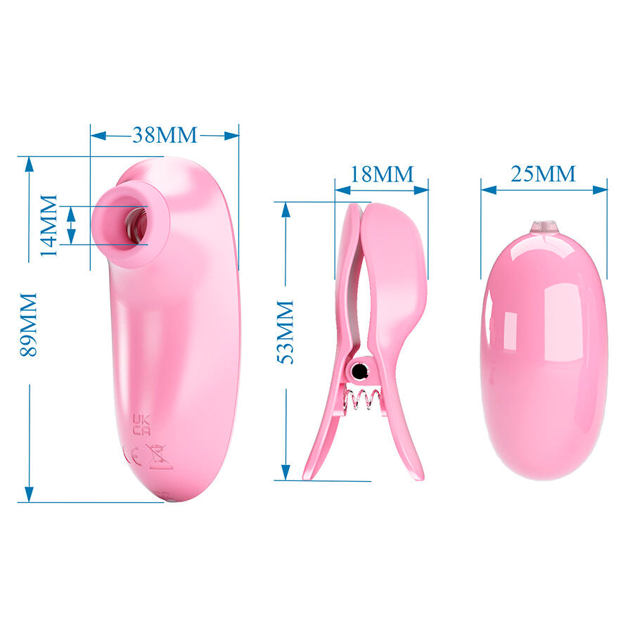PRETTY LOVE - IMONIE SET MULTIFUNZIONALE 3 IN 1 CON VENTOSA, CAPEZZOLI E CLITORIDE – kit Sex Toys – foto 6
