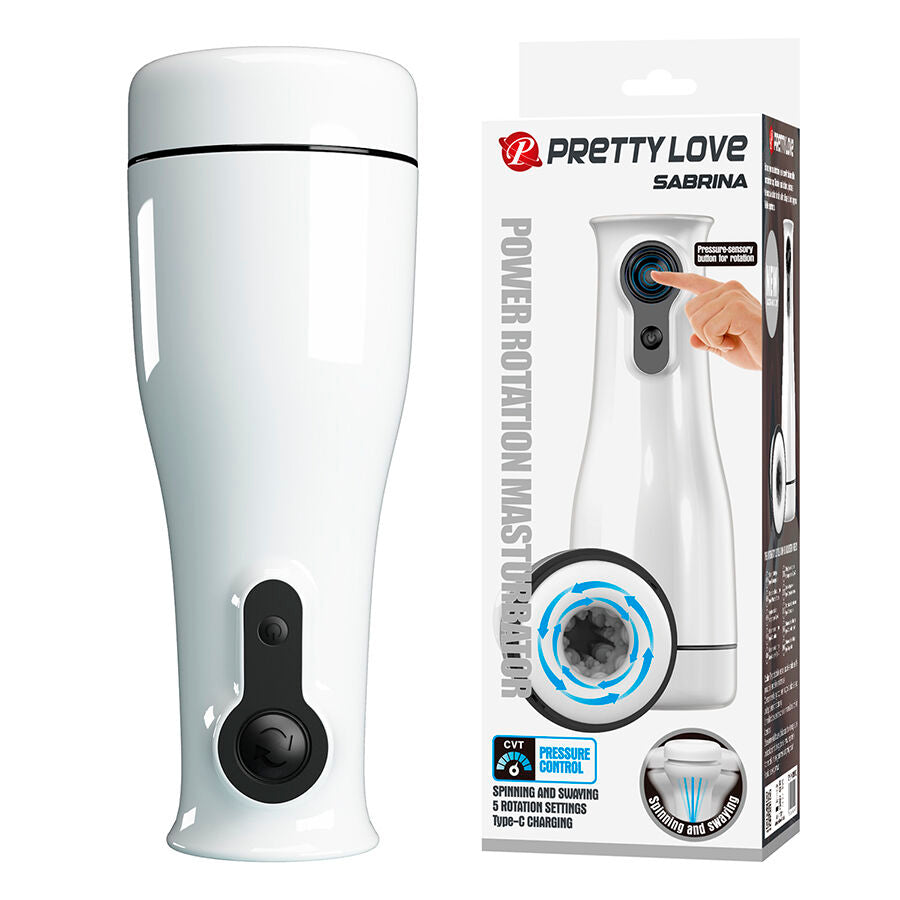 PRETTY LOVE - SABRINA MASTURBATORE MASCHILE ROTANTE E OSCILLANTE – Masturbatore automatico – foto 2