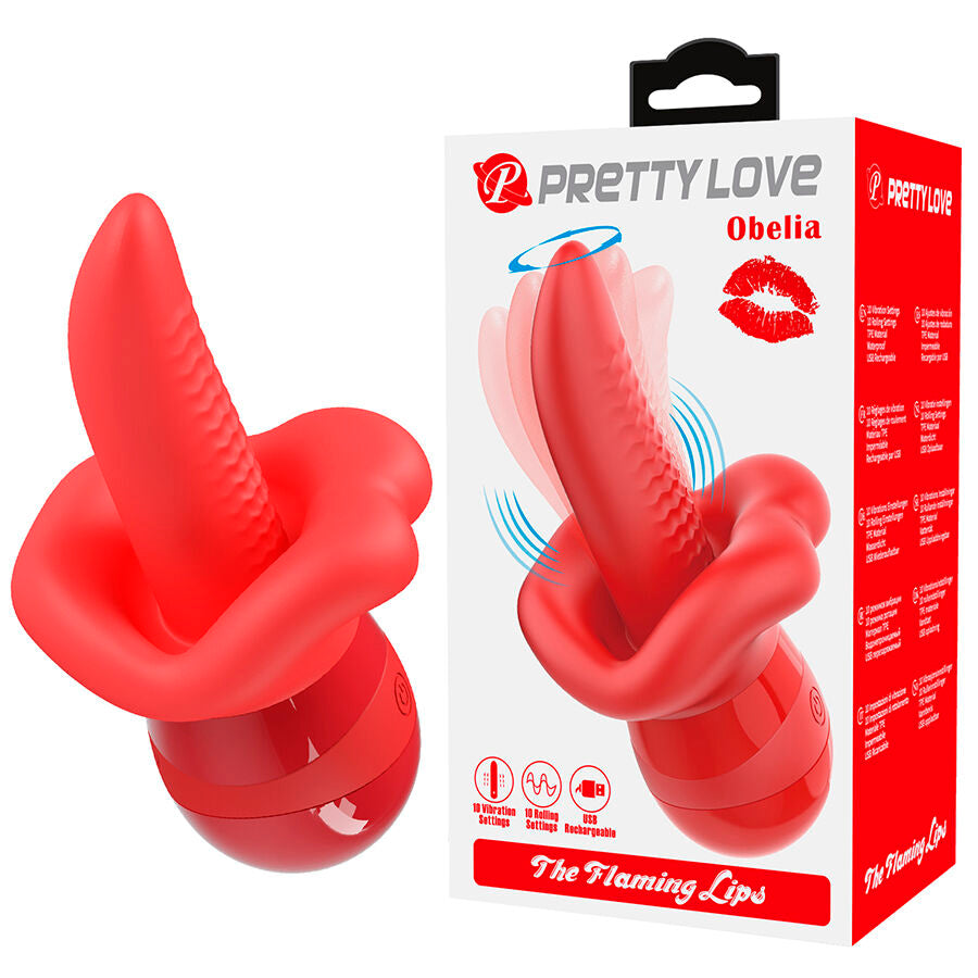 PRETTY LOVE - OBELIA MASTURBATORE VIBRATORE CON LINGUA E MOVIMENTO ORBITALE – Per il clitoride – foto 3