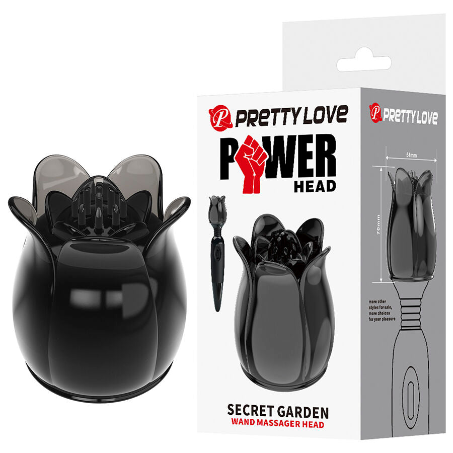 PRETTY LOVE - SECRET GARDEN TESTA DA MASSAGGIO NERA – Massaggiatrici – foto 2