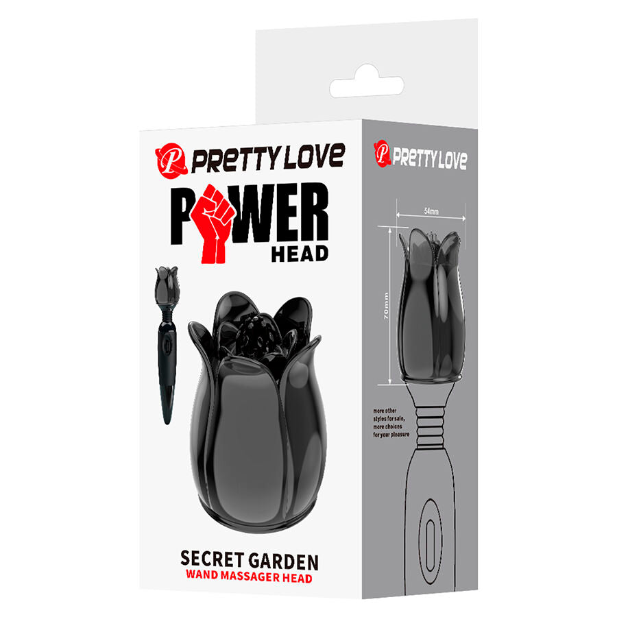 PRETTY LOVE - SECRET GARDEN TESTA DA MASSAGGIO NERA – Massaggiatrici – foto 9