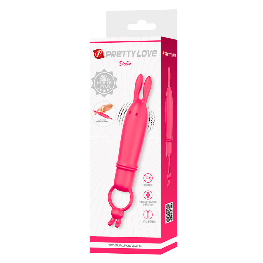 PRETTY LOVE - DELIA VIBRATORE CONIGLIO CON ANELLO DI RESISTENZA – Vibratori HI-TECH – foto 9