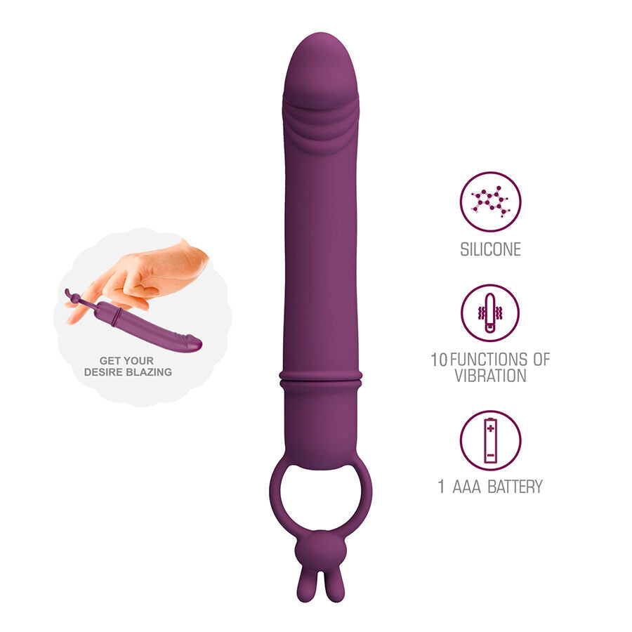 PRETTY LOVE - CORA VIBRATORE A FORMA DI PENE CON ANELLO DI RESISTENZA – Vibratori HI-TECH – foto 3