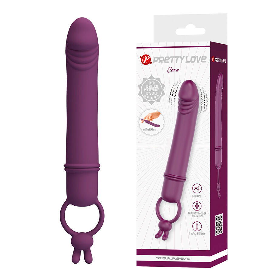 PRETTY LOVE - CORA VIBRATORE A FORMA DI PENE CON ANELLO DI RESISTENZA – Vibratori HI-TECH – foto 2