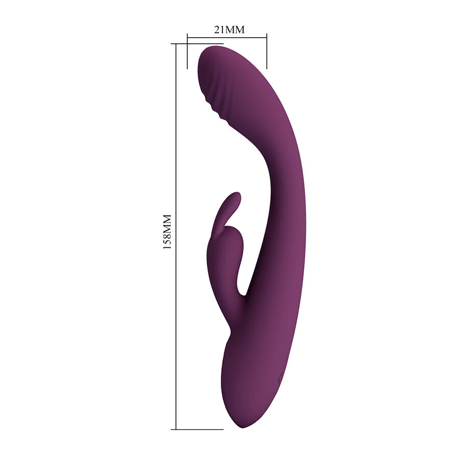 PRETTY LOVE - EMMA VIBRATORE VIOLA CON STIMOLATORE RABBIT – Vibratori di coniglio – foto 8