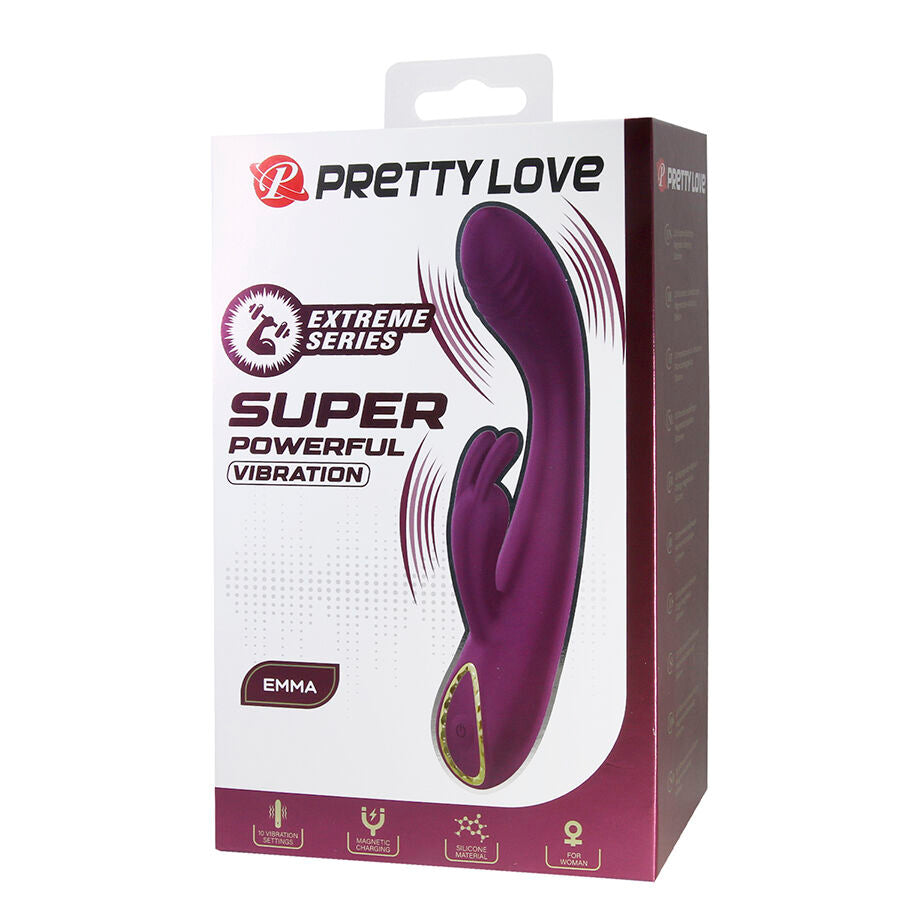 PRETTY LOVE - EMMA VIBRATORE VIOLA CON STIMOLATORE RABBIT – Vibratori di coniglio – foto 9