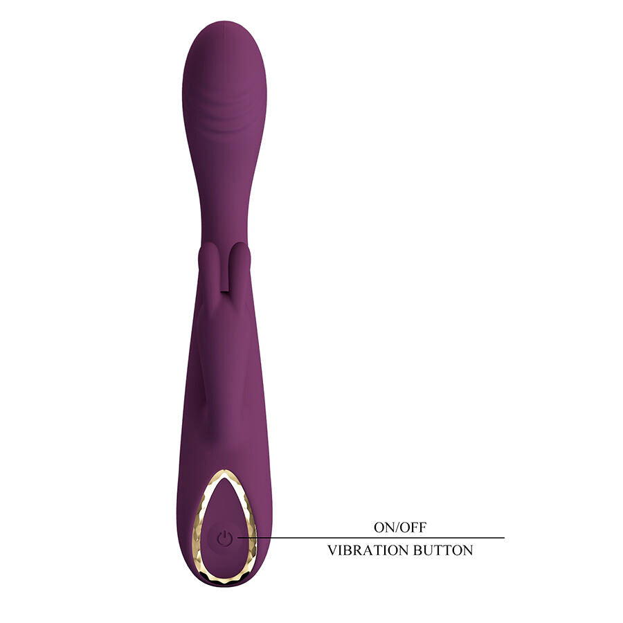 PRETTY LOVE - EMMA VIBRATORE VIOLA CON STIMOLATORE RABBIT – Vibratori di coniglio – foto 7
