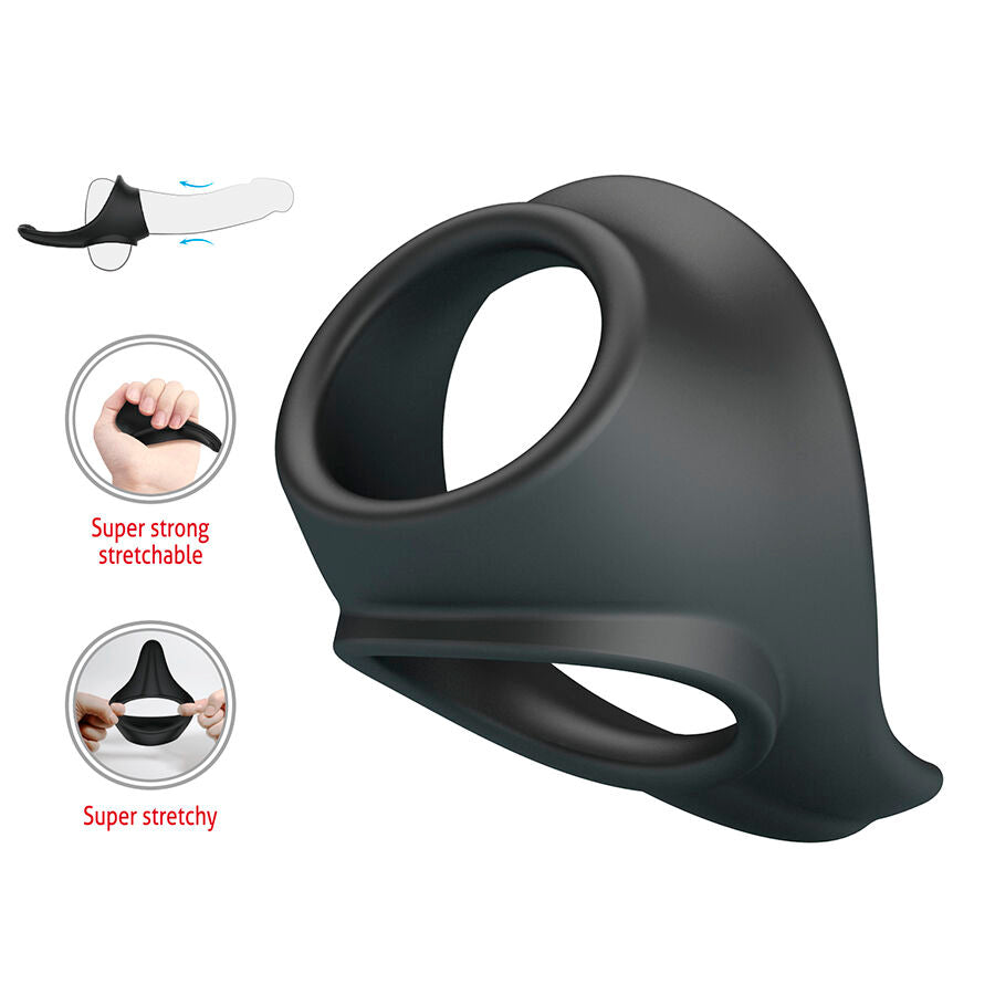 CRAZY BULL - ZADOK ANELLO ERGONOMICO CON STIMOLATORE PERINEALE – Cockring senza vibrazione – foto 3