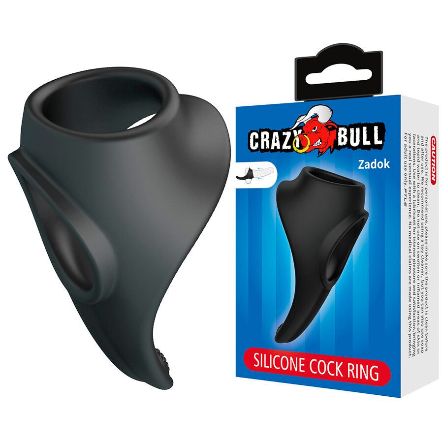 CRAZY BULL - ZADOK ANELLO ERGONOMICO CON STIMOLATORE PERINEALE – Cockring senza vibrazione – foto 2