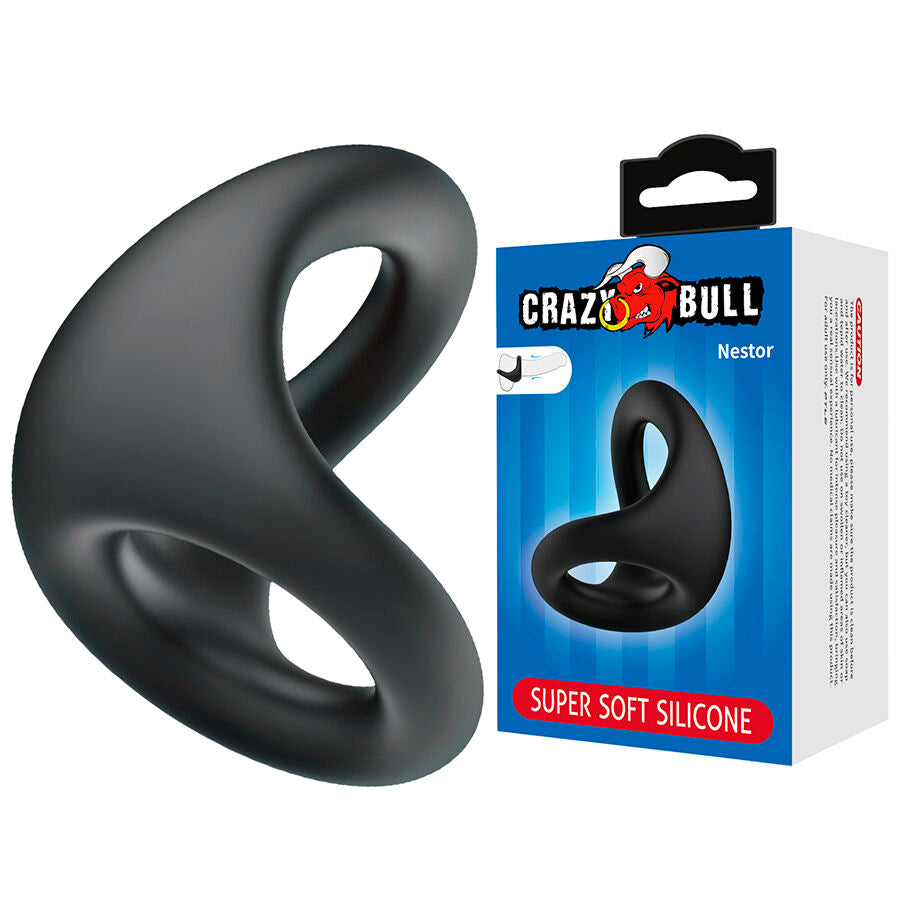 CRAZY BULL - NESTOR ANELLO ERGONOMICO PER PENE E TESTICOLI – Cockring senza vibrazione – foto 2