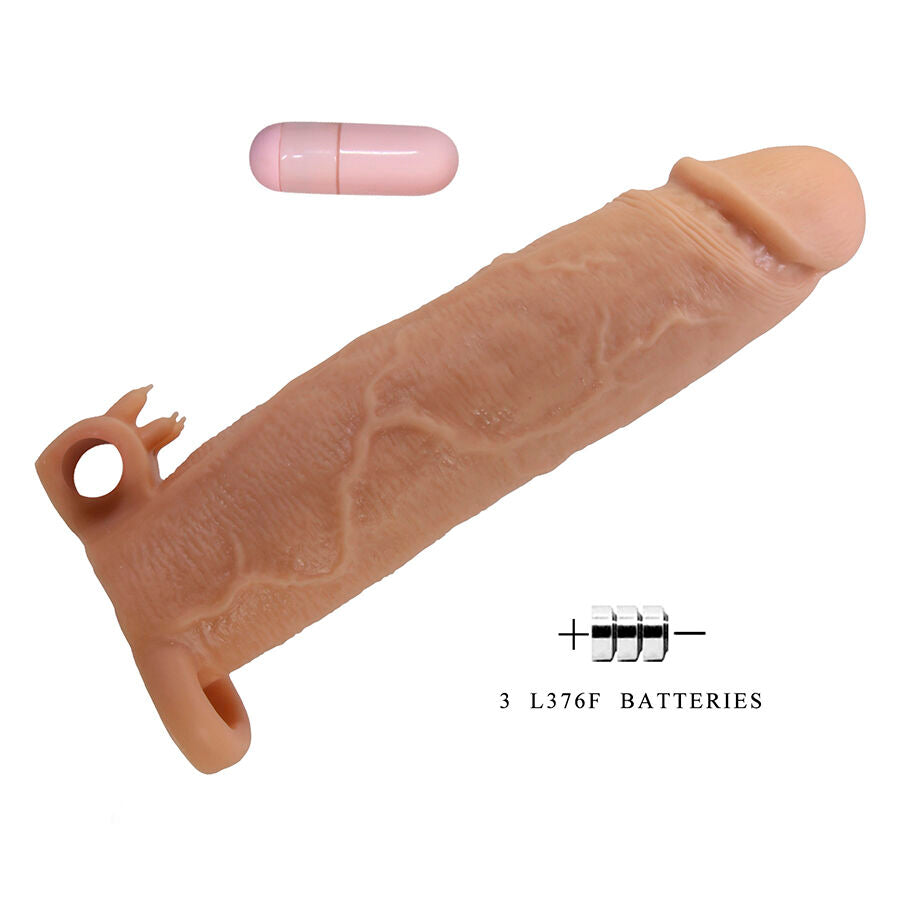 PRETTY LOVE - XERXES GUAINA PER PENE CON STIMOLATORE CLITORIDEO E VIBRAZIONE – Copri pene con estensione – foto 6