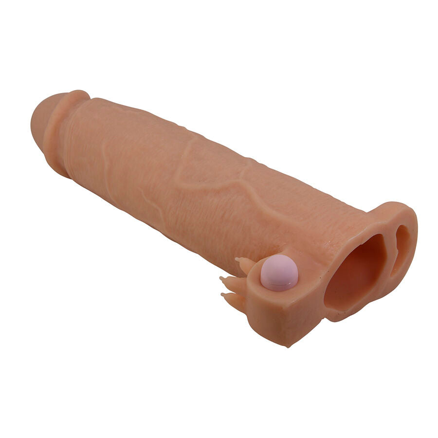 PRETTY LOVE - XERXES GUAINA PER PENE CON STIMOLATORE CLITORIDEO E VIBRAZIONE – Copri pene con estensione