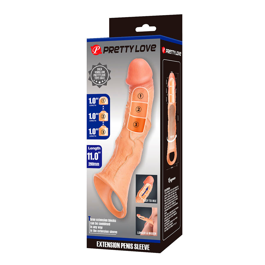 PRETTY LOVE - RAGNAR COPERTURA EXTENDER CON ESTENSIONI REGOLABILI – Copri pene con estensione – foto 9