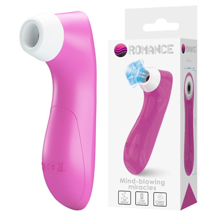 ROMANCE - DISPOSITIVO DI ASPIRAZIONE CLITORIDEA CON TECNOLOGIA A PULSAZIONE ROSA – Stimolatore d'aria con vibrazione – foto 2