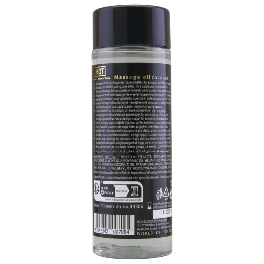 HOT - OLIO DA MASSAGGIO AL COCCO 100 ML – Oli Aromatizzati – foto 2