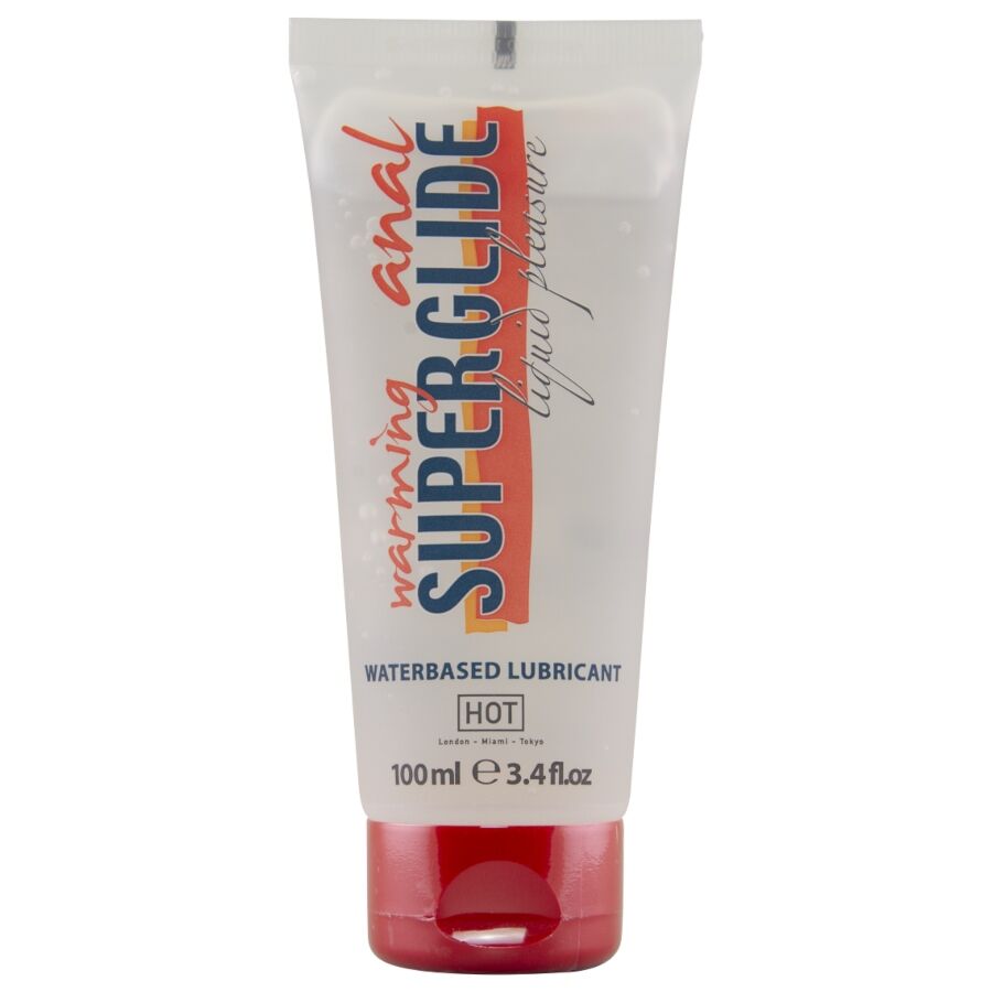HOT - ANAL SUPERGLIDE LUBRIFICANTE LIQUIDO RISCALDANTE A BASE D'ACQUA 100 ML – Effetto calore