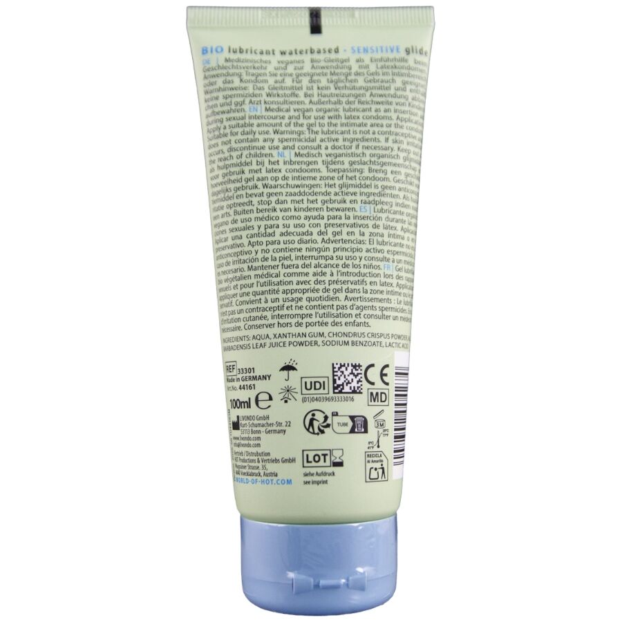 HOT - BIO LUBRIFICANTE A BASE ACQUA SENSITIV 100 ML – A base d'acqua – foto 2
