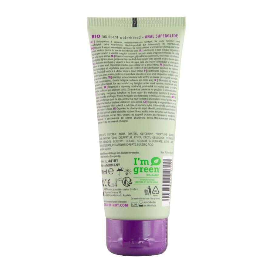 HOT - LUBRIFICANTE BIO A BASE D'ACQUA ANAL 100 ML – Anale – foto 2