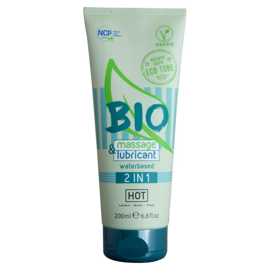 HOT - BIO MASSAGGIO E LUBRIFICANTE A BASE D'ACQUA 2 IN 1 200 ML – A base d'acqua