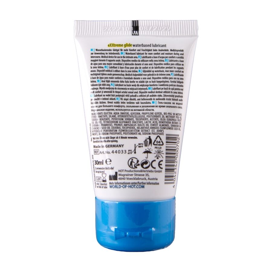 HOT - EXXTREME GLIDE LUBRIFICANTE A BASE D'ACQUA + OLIO COMFORT A+ 30 ML – A base d'acqua – foto 2