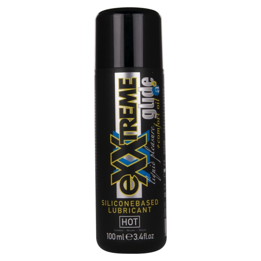 HOT - EXXTREME GLIDE LUBRIFICANTE A BASE DI SILICONE + OLIO COMFORT A+ 100 ML – Base in silicone