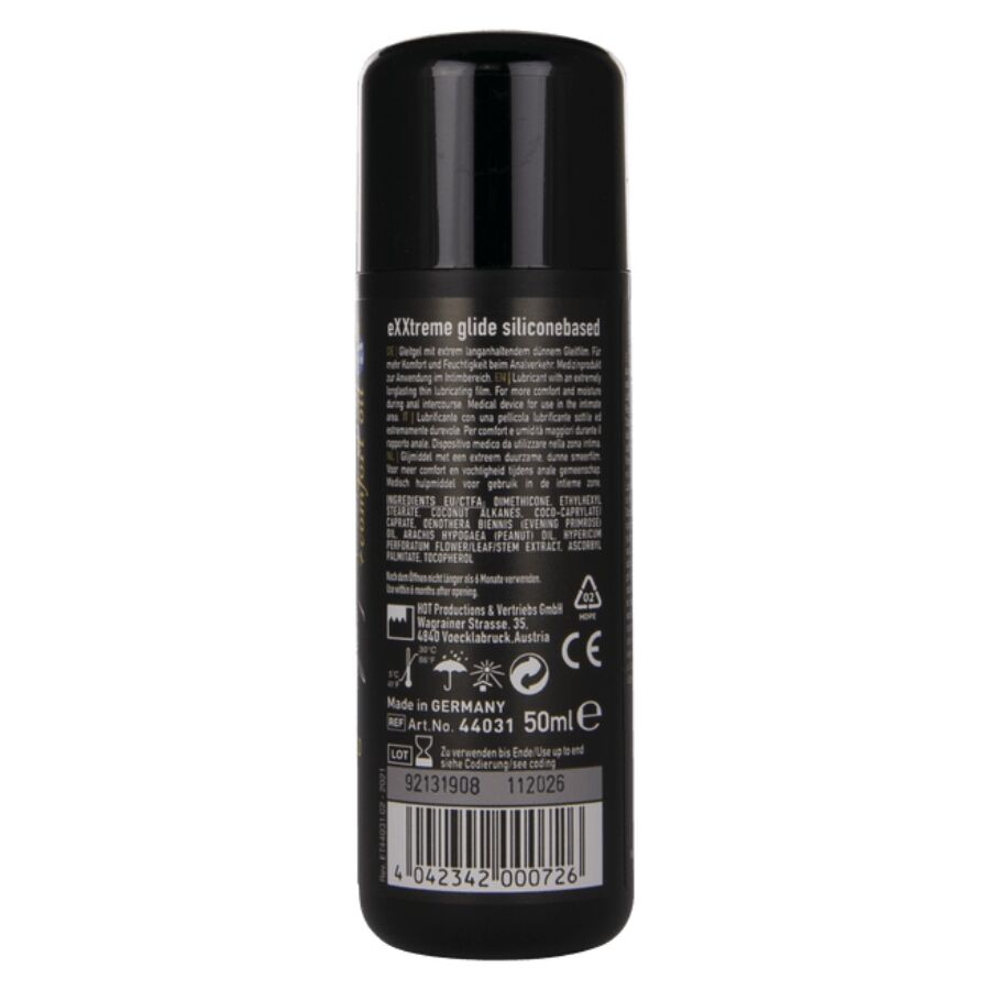 HOT - EXXTREME GLIDE LUBRIFICANTE A BASE DI SILICONE + OLIO COMFORT A+ 50 ML – Base in silicone – foto 2